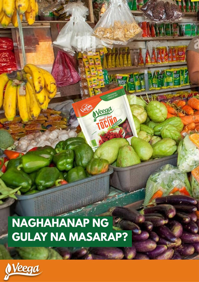 Veega Advertisement (translation: Looking for vegetables that are delicious?)